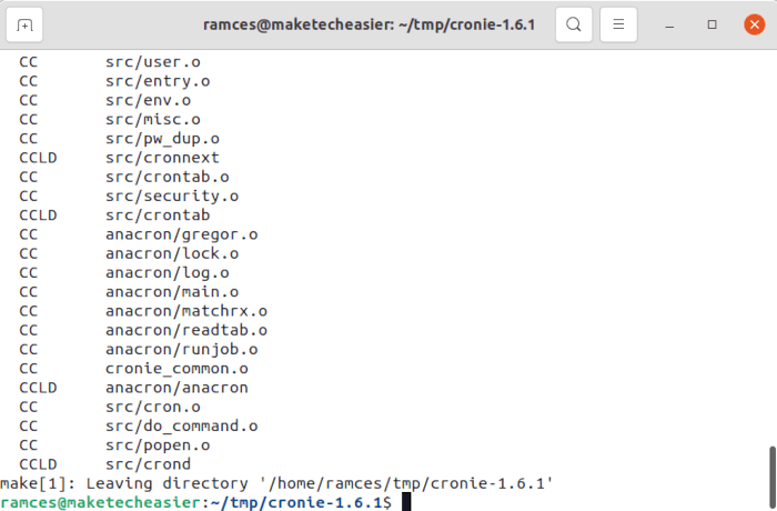 Alternatives à Cron Cronie Compile