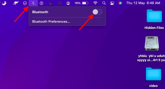 Désactiver Bluetooth sur Mac