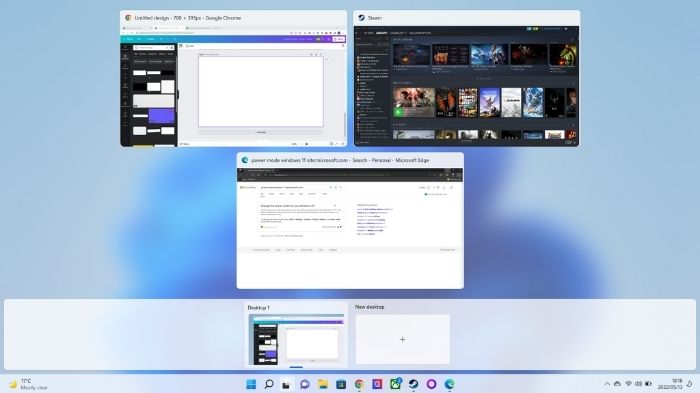 Bureaux virtuels Windows Macos