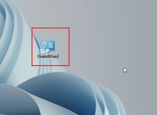 Créer un raccourci pour le Panneau de configuration dans Windows 11