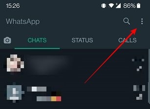 Empêcher Whatsapp d'enregistrer des images Menu Amdroid Dots