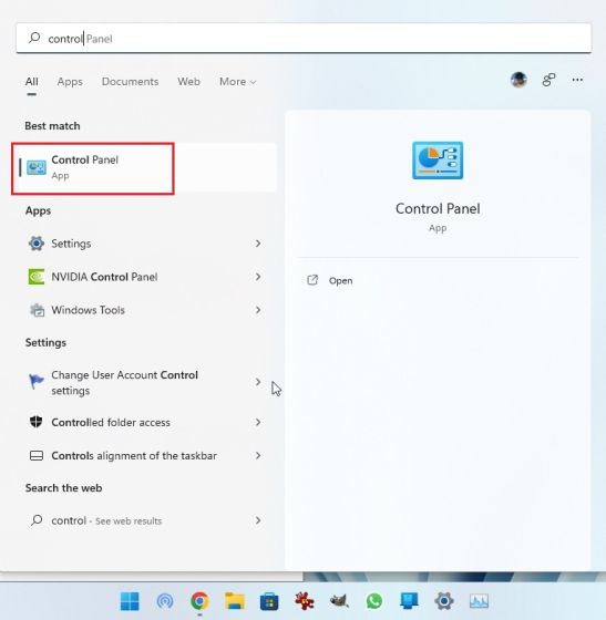 Ouvrez le Panneau de configuration dans Windows 11 (2022)