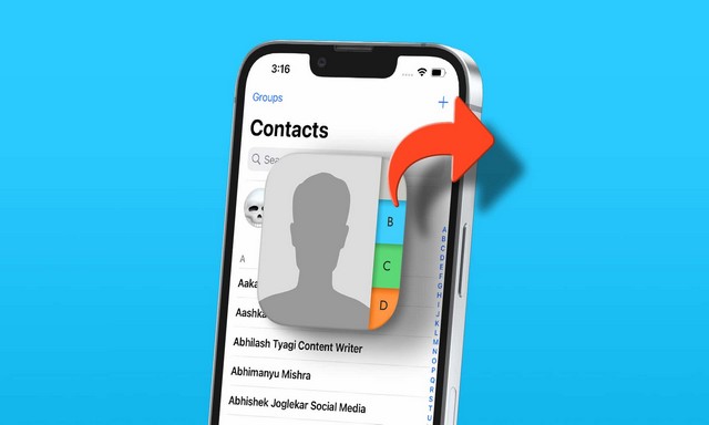 Comment partager des contacts sur iPhone