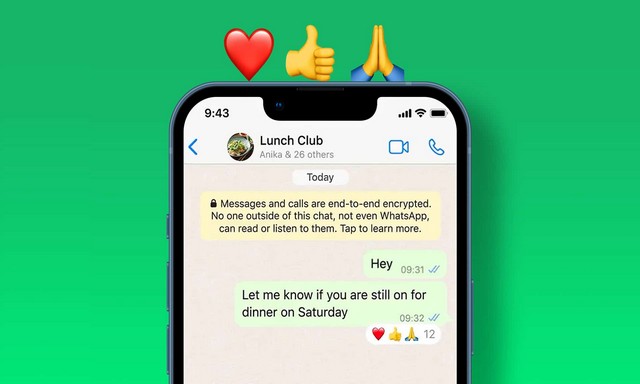 Comment réagir aux messages WhatsApp sur iPhone, Android et Web