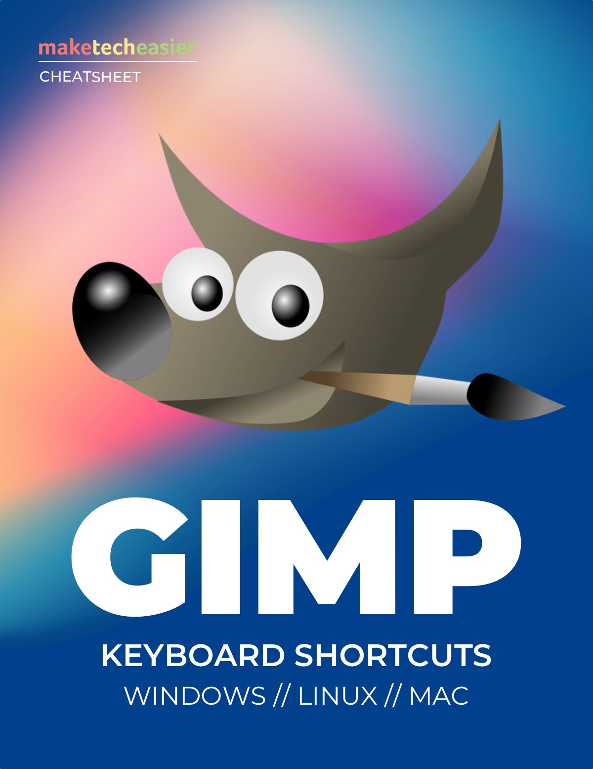 Téléchargement de la feuille de triche des raccourcis clavier GIMP