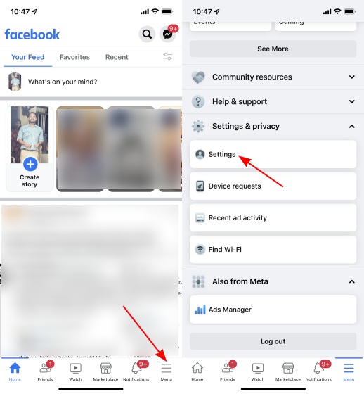 facebook mode sombre ios