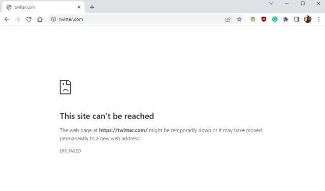 site Web inaccessible