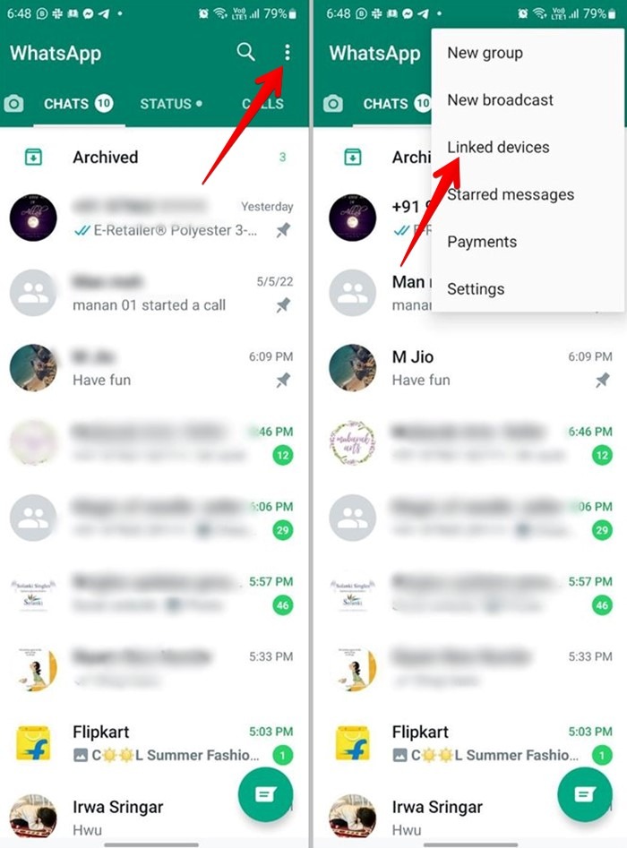 Appareils liés à Whatsapp