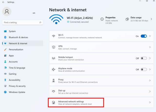 Trouver le mot de passe Wi-Fi dans Windows 11 à l'aide de l'application Paramètres