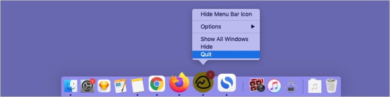 Quittez les applications Mac du Dock