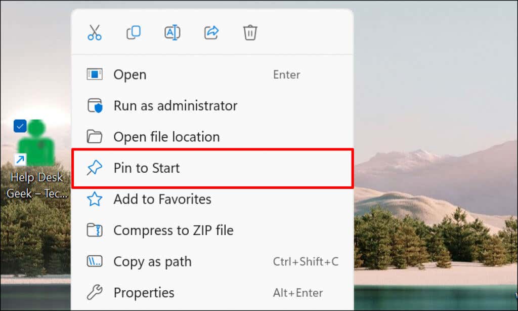 Ajouter un raccourci de site Web au menu Démarrer de Windows image 7
