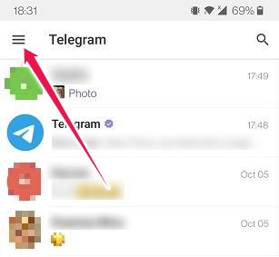 Correction du télégramme qui n'enregistre pas les photos Hamburger Menu 1