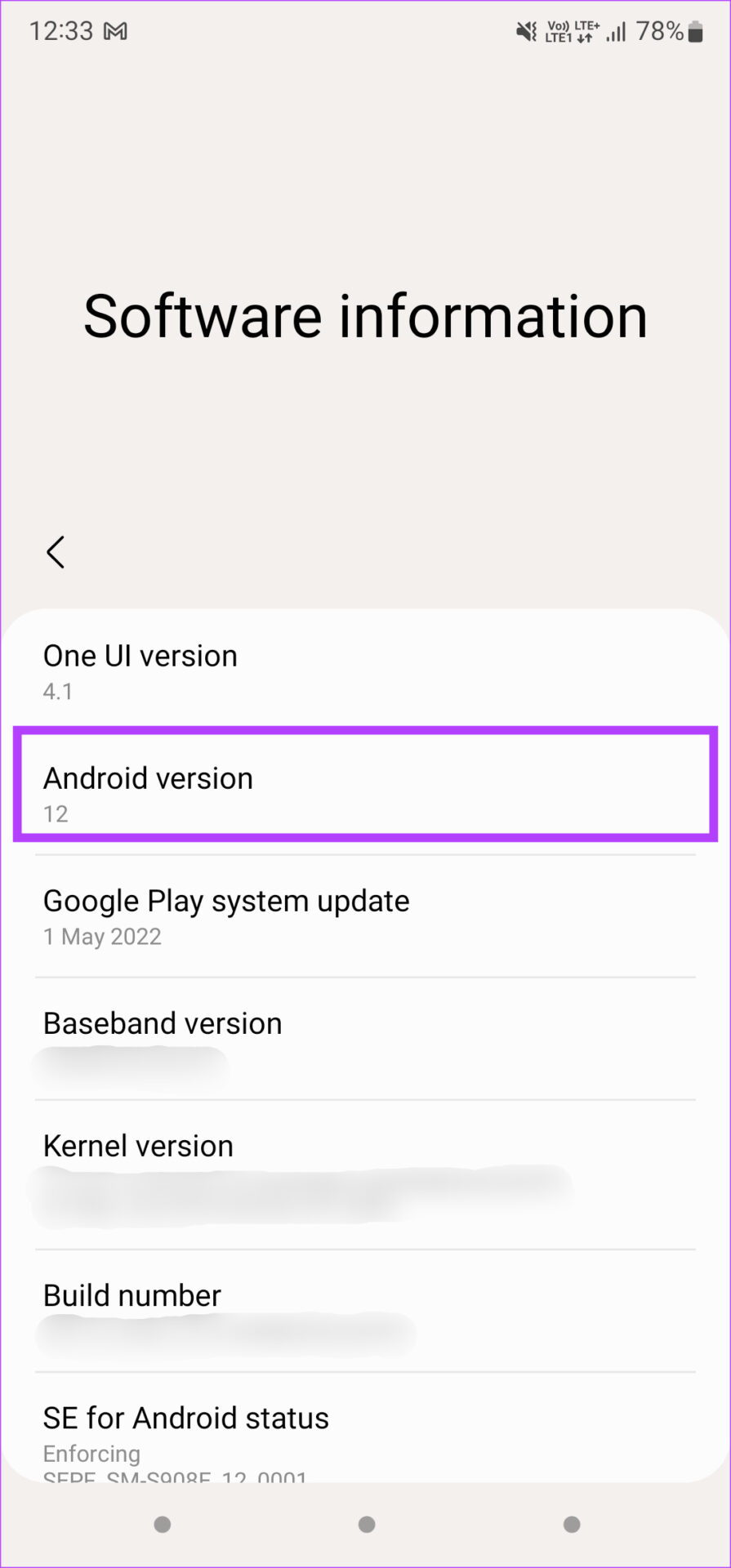 mise à jour vers la dernière version d'Android