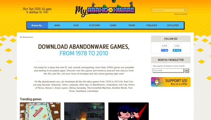 Roms juridiques Abandonware