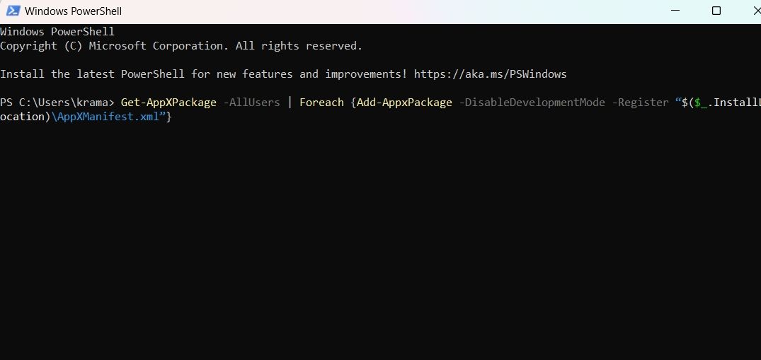 Activation des applications manquantes à l'aide de Windows PowerShell