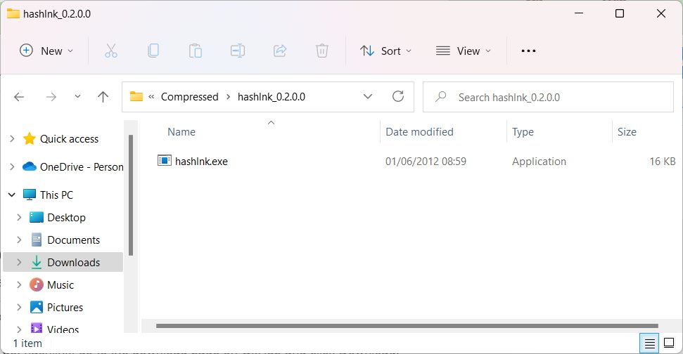 le dossier hashlnk sur windows 11