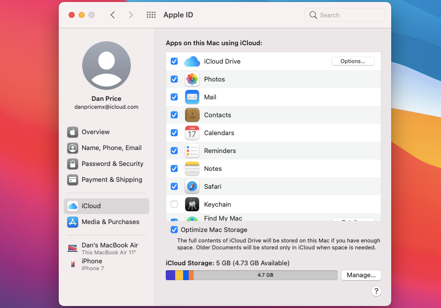 applications macos icloud