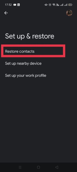 Récupérer les numéros de téléphone supprimés Android Restore Contact