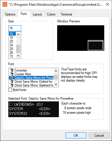 Cinq choses Wsl Powerline Fonts Select