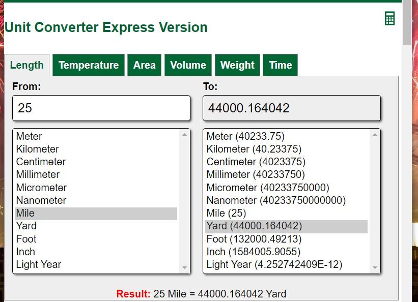 L'application Unit Converter Express Vision