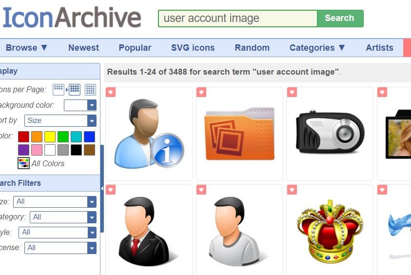 Le site IconArchive