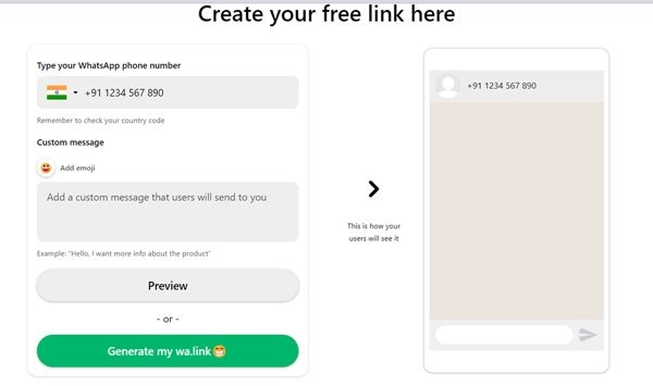 Lien Whatsapp Générer en ligne