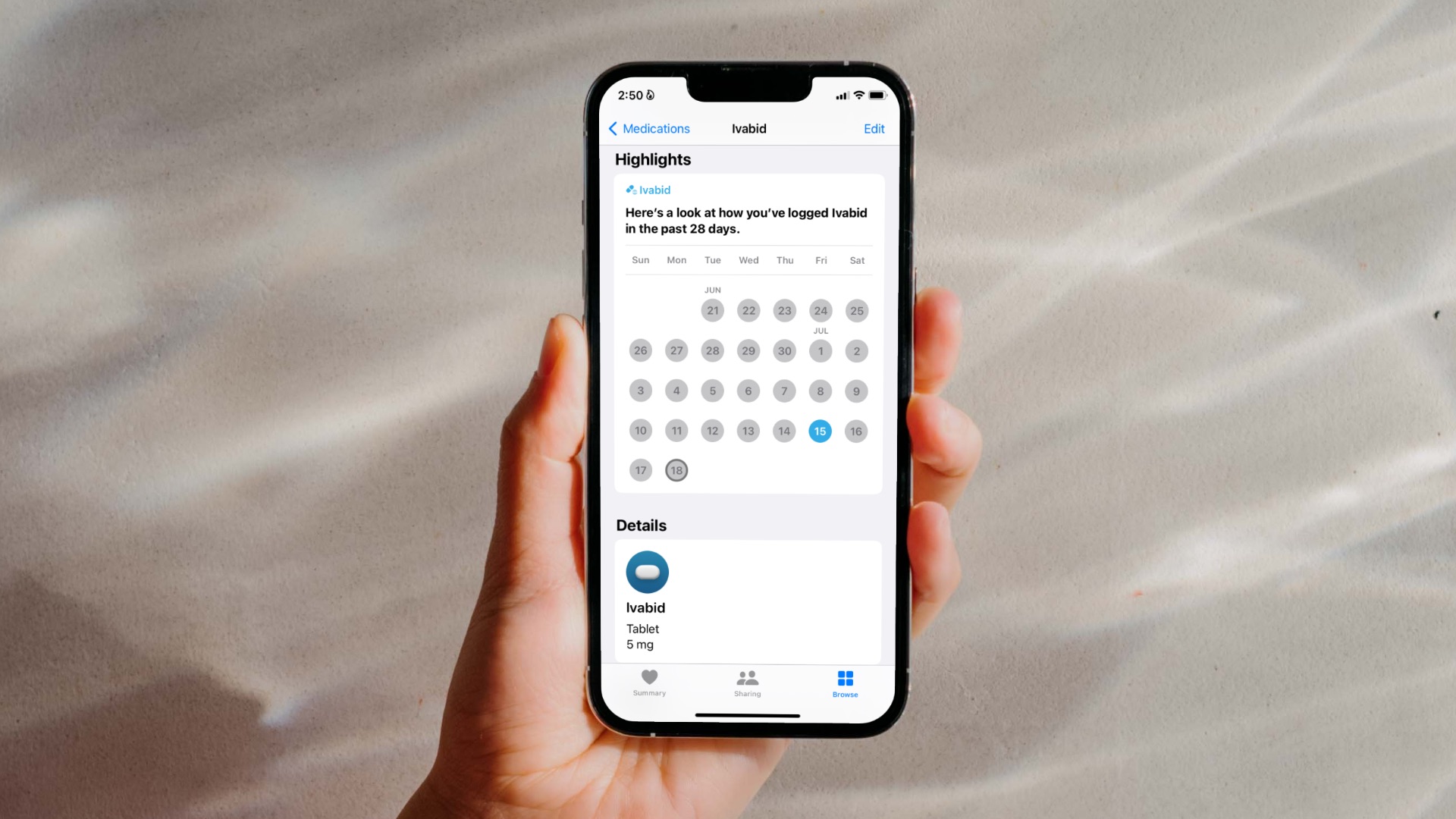 Comment définir des rappels de médicaments dans Apple Health