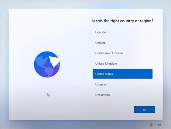 Écran de configuration de Windows 11