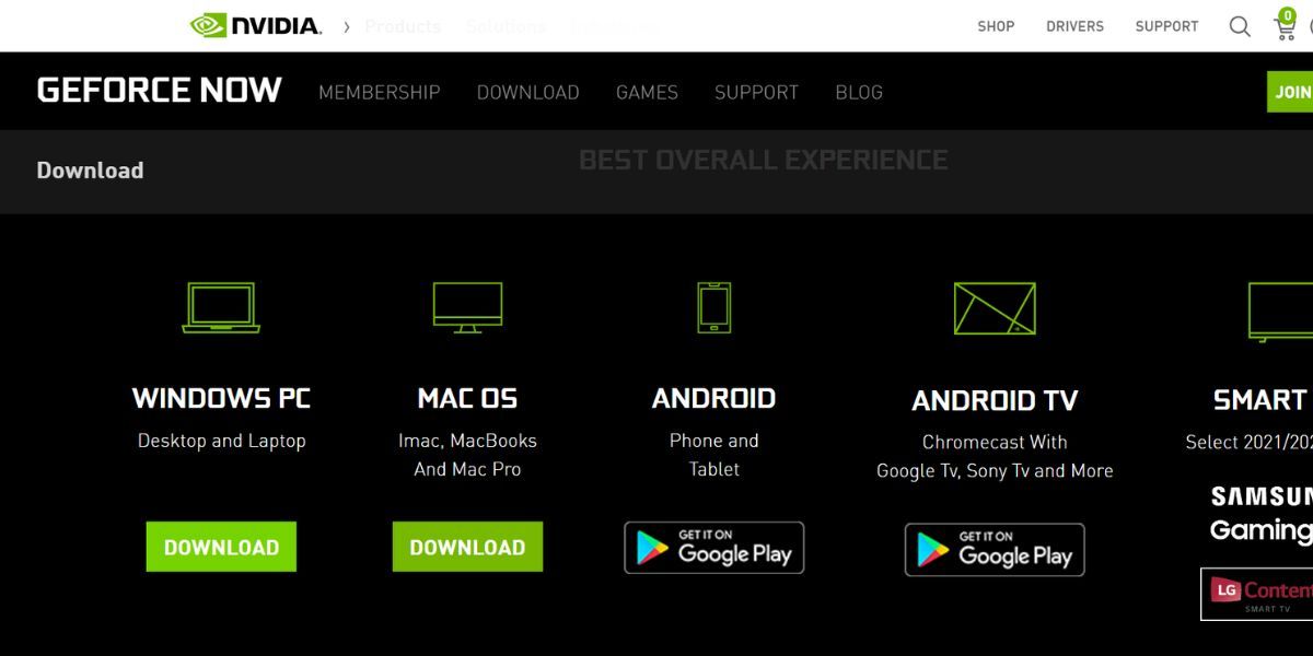 Télécharger l'application GeForce Now