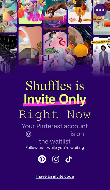 Pinterest Shuffles Supprimer la liste d'attente d'arrière-plan