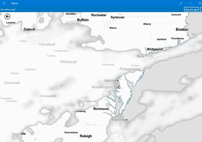 Applications météo Windows Tempête Stormgeo Cloud Cover