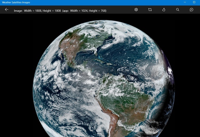 Applications météo Windows Météo Images satellites Vue macro Windows11