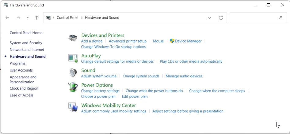 matériel de lecture automatique et panneau de configuration du son windows 11