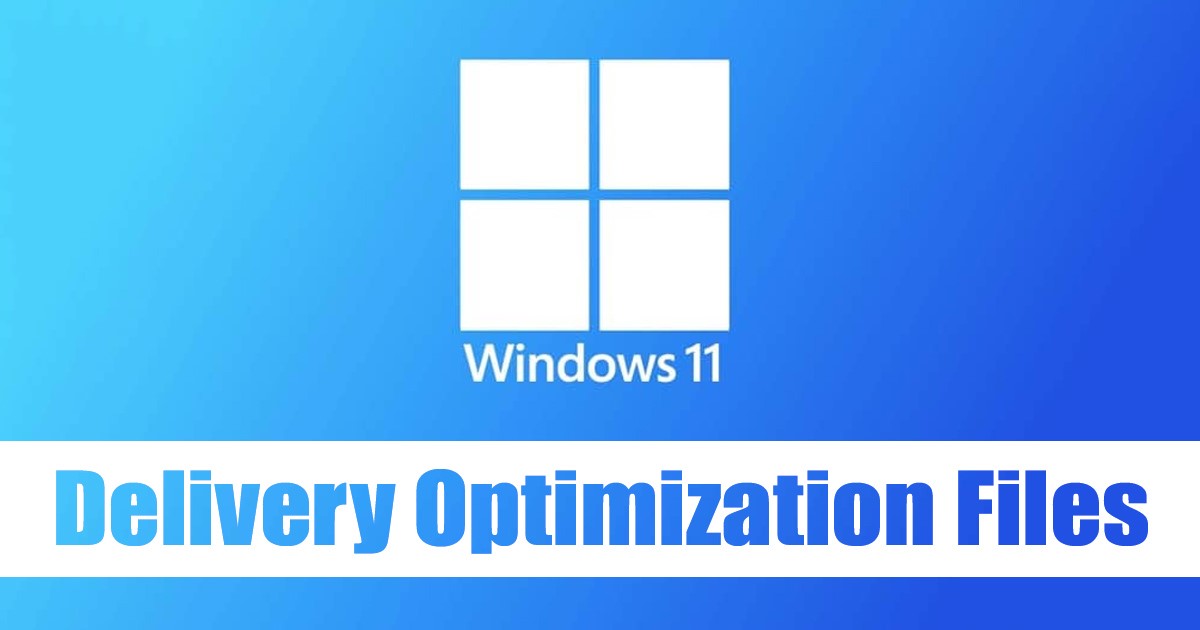 Comment supprimer les fichiers d'optimisation de la livraison dans Windows 11