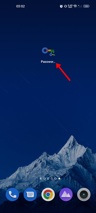 Ajouter le raccourci Google Password Manager sur l'écran d'accueil Android