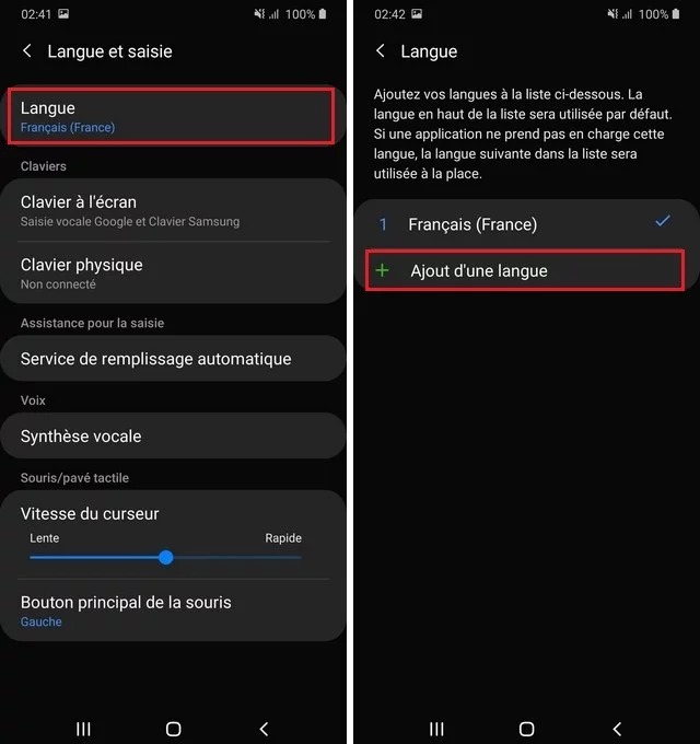 Changer la langue sur Samsung Galaxy