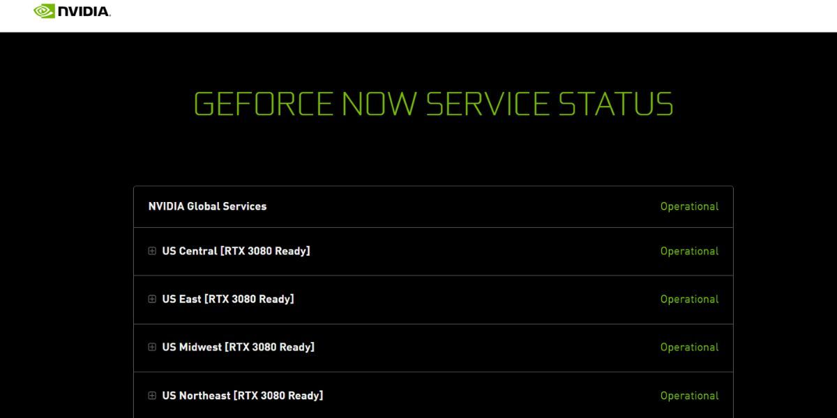 Vérifier l'état du service GeForce Now en ligne