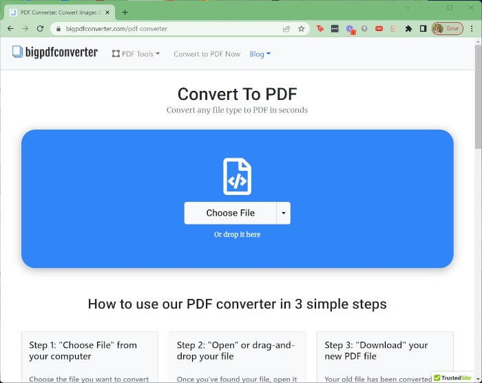 Convertisseur de mots PDF Bigpdfconverter
