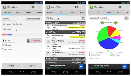 application de suivi des dépenses personnelles