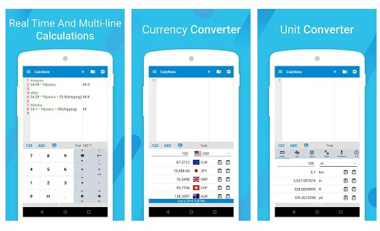 CalcNote - Calculatrice de bloc-notes