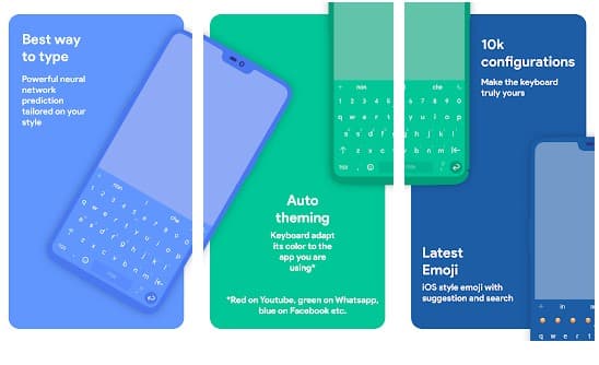 Clavier Chrooma : meilleures alternatives Swiftkey pour Android