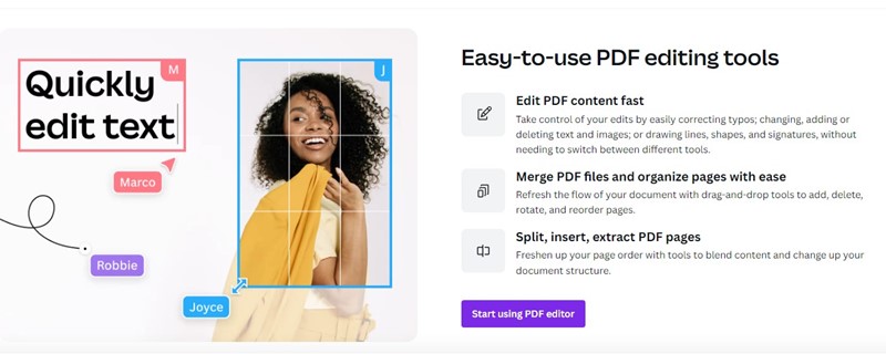 Éditeur PDF gratuit Canva