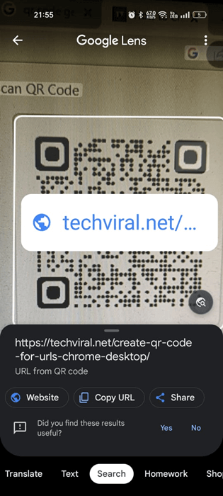 Google Lens détectera automatiquement le QR Code