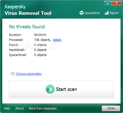 Outil de suppression de virus Kaspersky