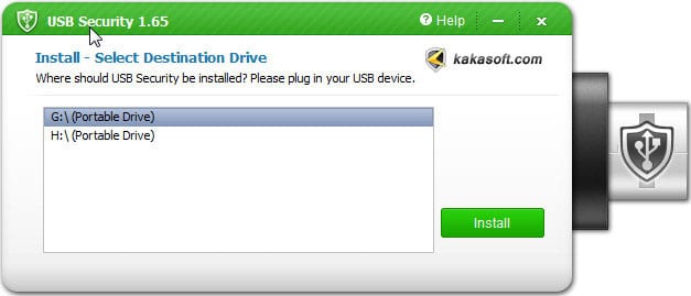 Utiliser la sécurité USB de Kakasoft