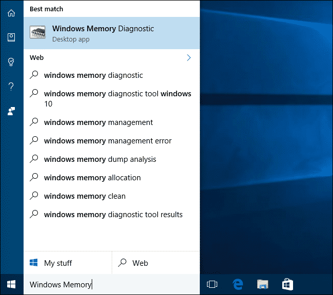 Diagnostique de la mémoire de Windows