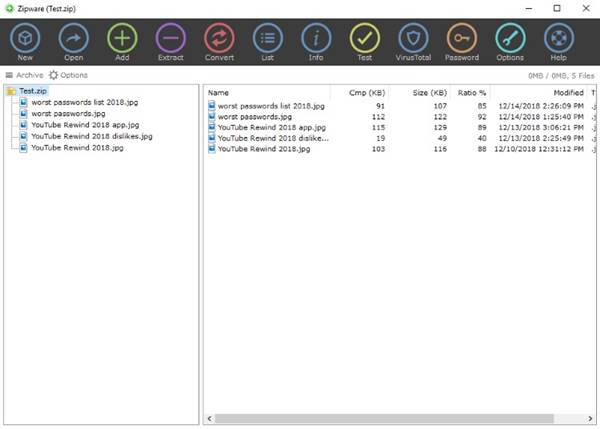 Logiciel Zip