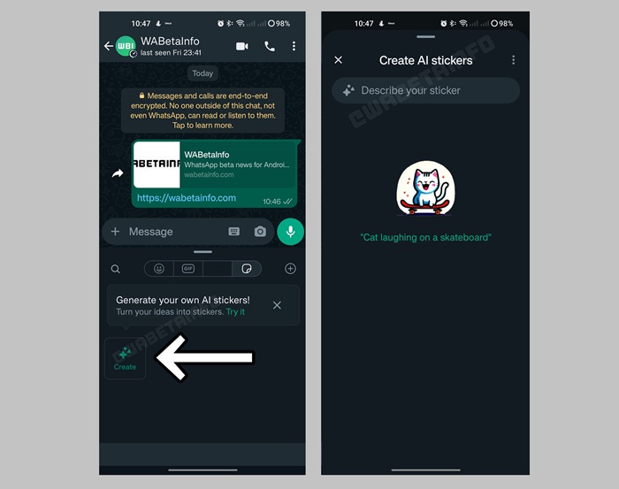 Qu'est-ce que l'autocollant WhatsApp AI ?