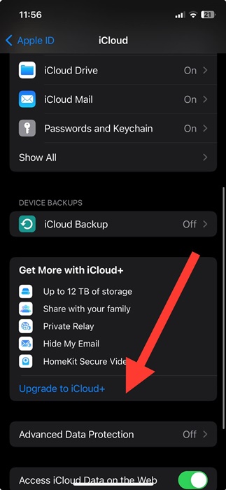 Mettre à niveau vers iCloud+