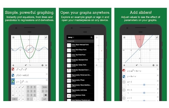 Calculatrice graphique Desmos